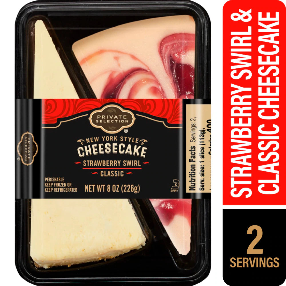 Private Selection® New York Style Chocolate Tuxedo and Classic Cheesecake Slices 2 Ct