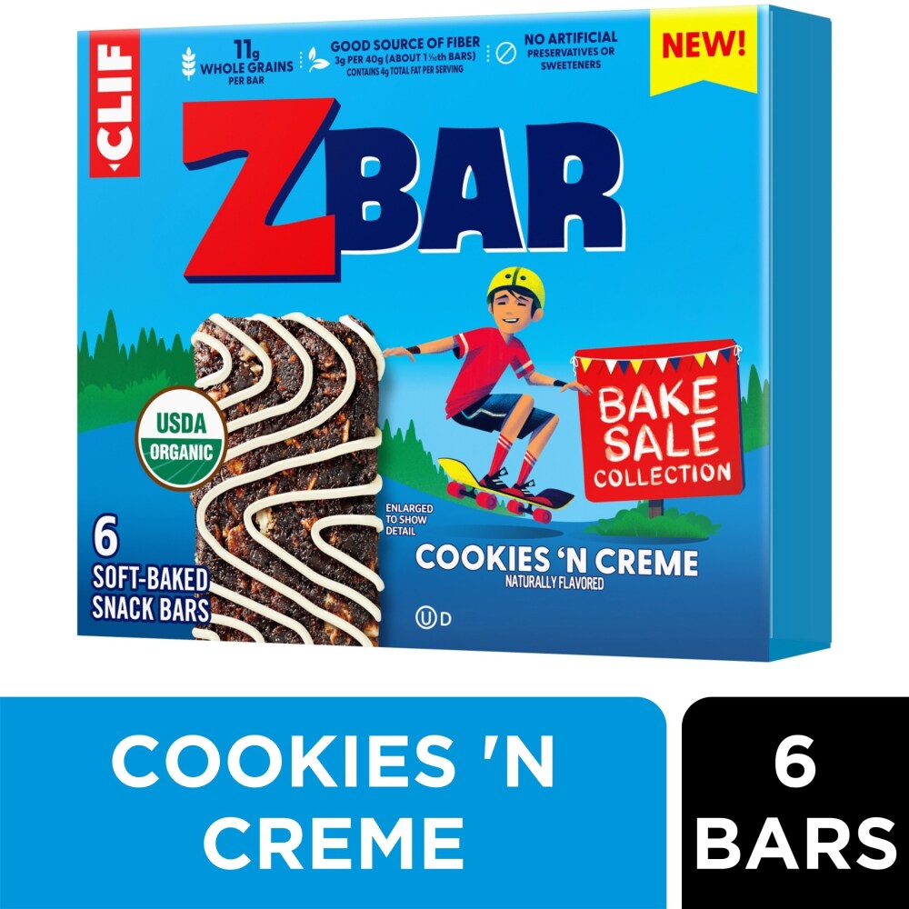 Zbar Chocolate Chip Organic Soft-Baked Energy Snack Granola Bars 6 Ct