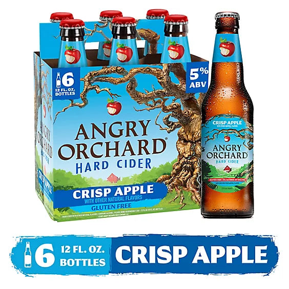 Angry Orchard Crisp Apple Hard Cider Beer 6 Pk