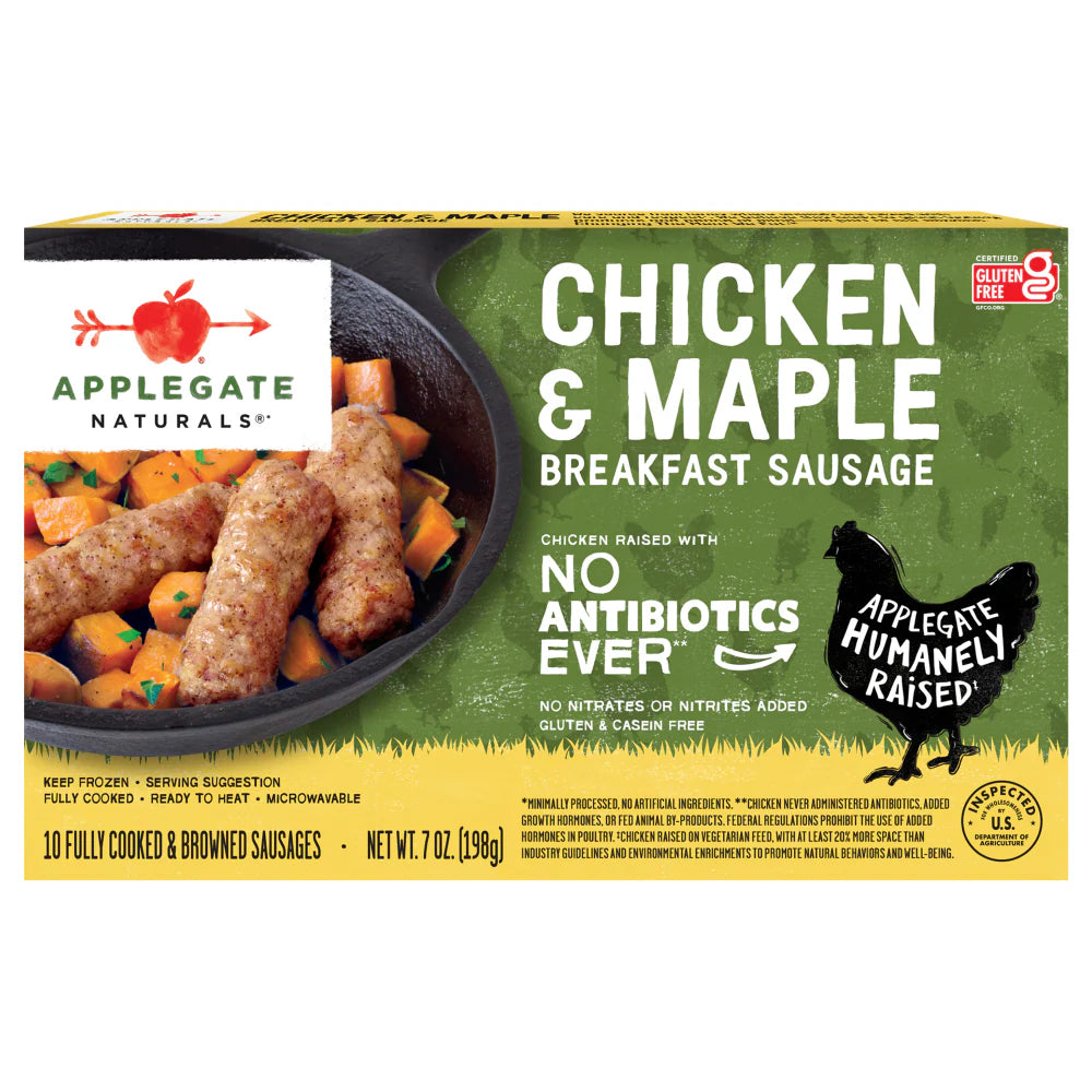 Applegate Naturals Chicken & Maple Breakfast Sausage 10 Each