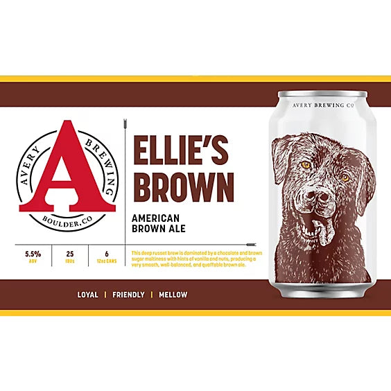 Avery Ellie's Brown Ale Craft Beer Cans 6 Pk