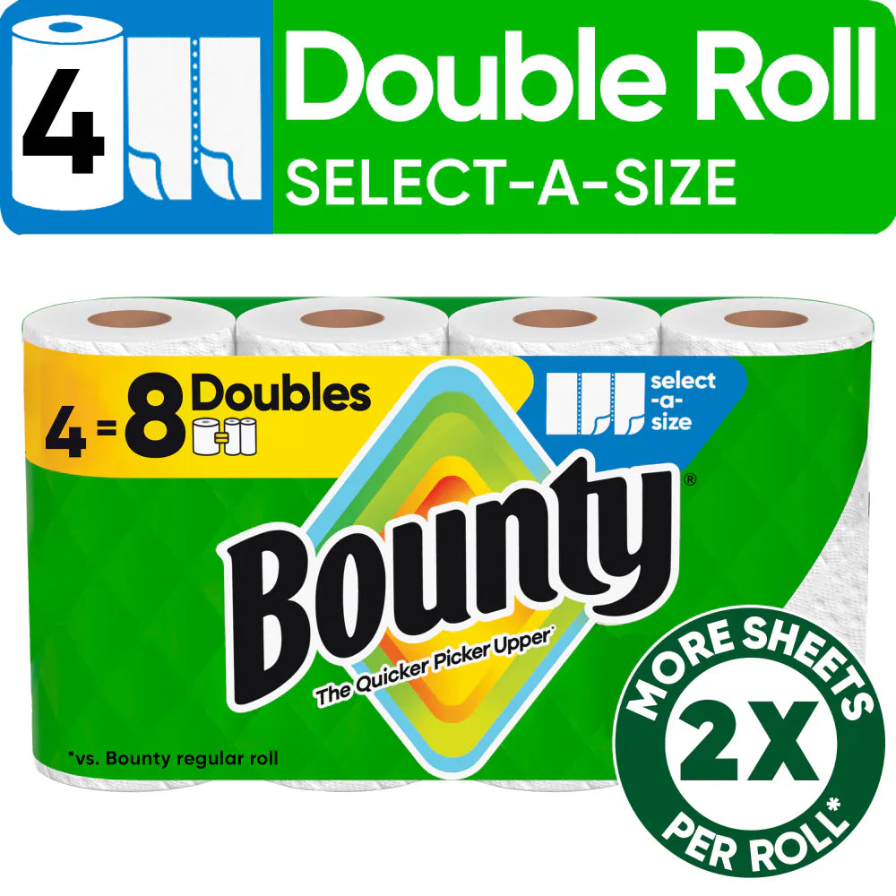 Bounty Paper Towels Select-A-Size White