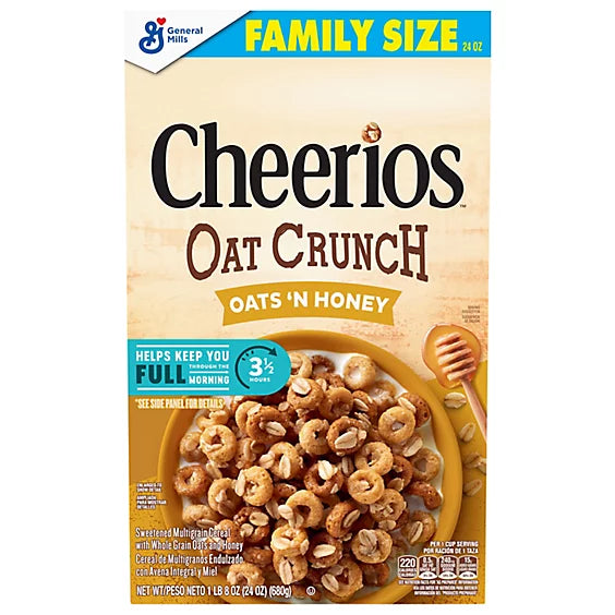 General Mills Multi Grain Cheerios Cereal and Protein Flavors
