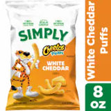 Cheetos® Simply White Cheddar Puffs Chips 8 Oz.