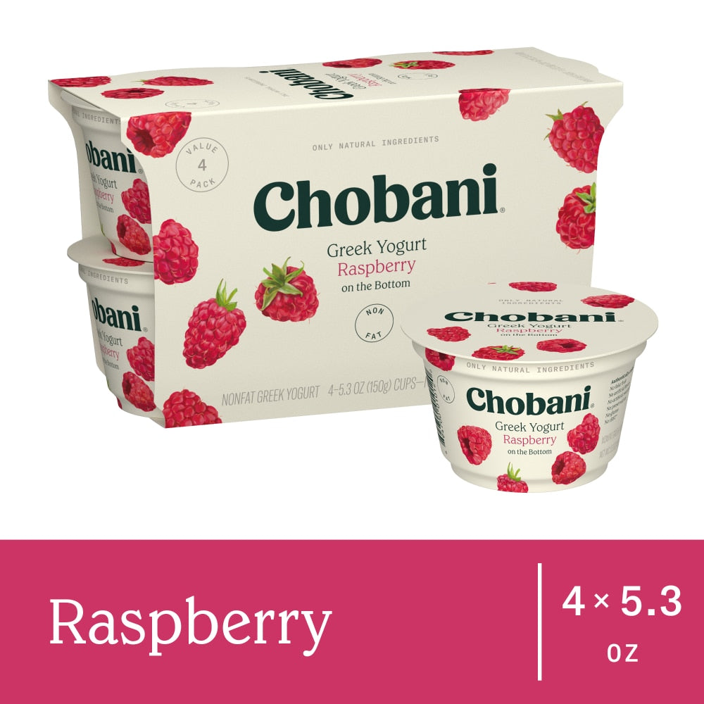 Chobani® Raspberry on the Bottom Nonfat Greek Yogurt Cups