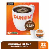 Dunkin’ Original Blend Medium Roast Coffee, K-Cup Pods 32 Ct