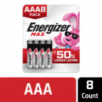 Energizer MAX AAA Batteries , Triple A Alkaline Batteries 8ct