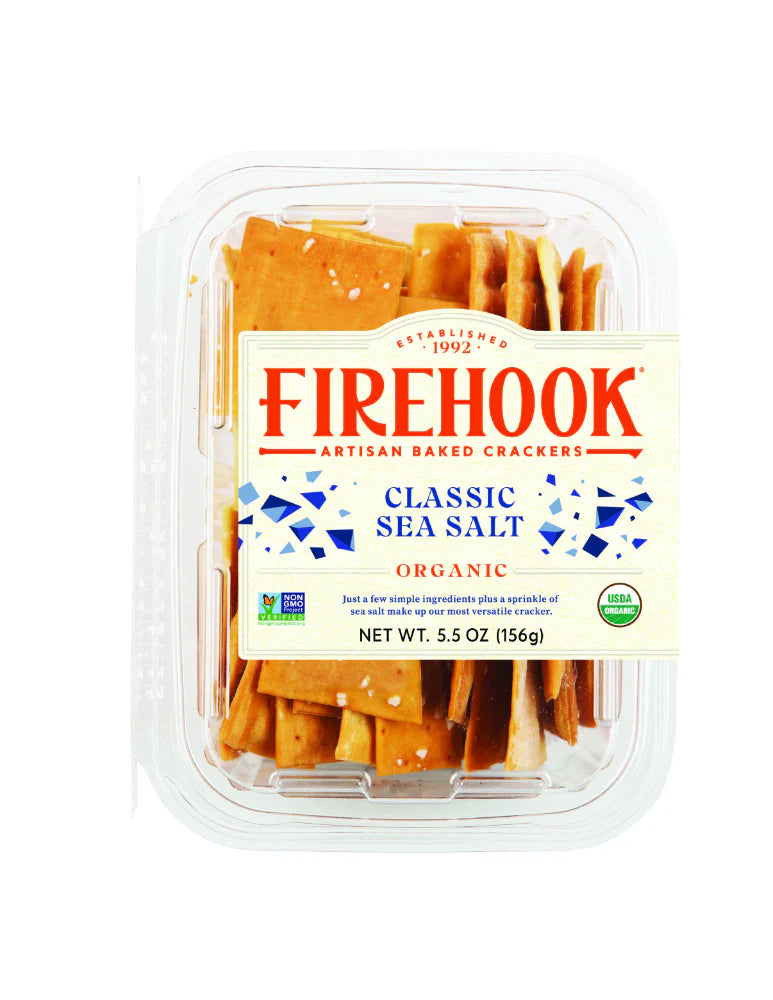 Firehook Organic Classic Sea Salt Artisan Baked Crackers 5.5 oz