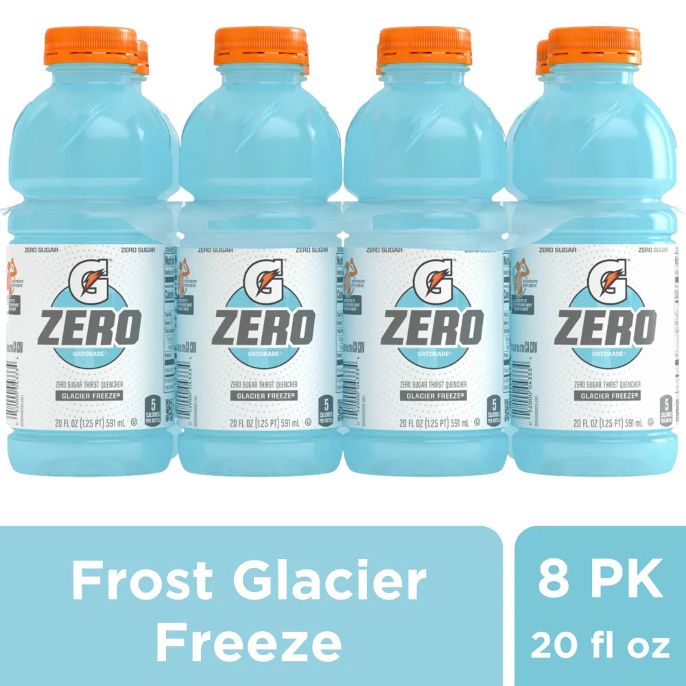 Gatorade Zero Glacier Freeze 20 Fl Oz, 8 Ct
