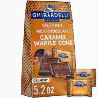 Ghirardelli® Milk Chocolate Squares with Caramel Filling Candy Bag