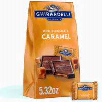 Ghirardelli® Milk Chocolate Squares with Caramel Filling Candy Bag