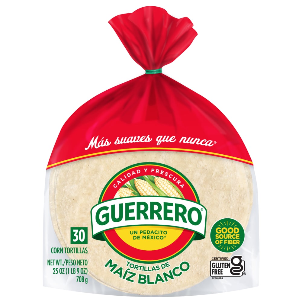 Mission Street Taco Size White Corn Tortillas 25 Ct