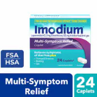 Imodium Multi-Symptom Relief Anti-Diarrheal Easier To Open Caplets 24 Ct.