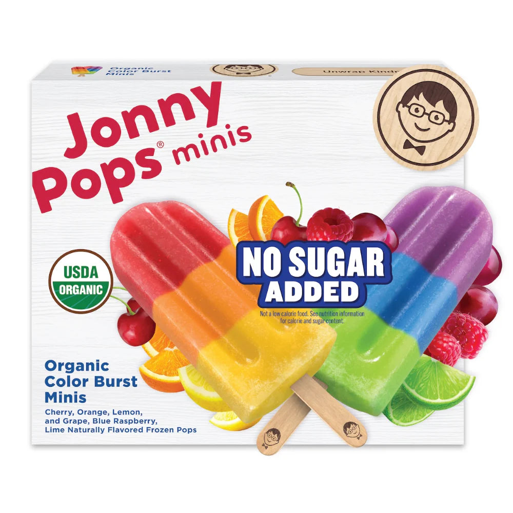 JonnyPops® Organic Rainbow Fruit Stacks Frozen Pops 8pk