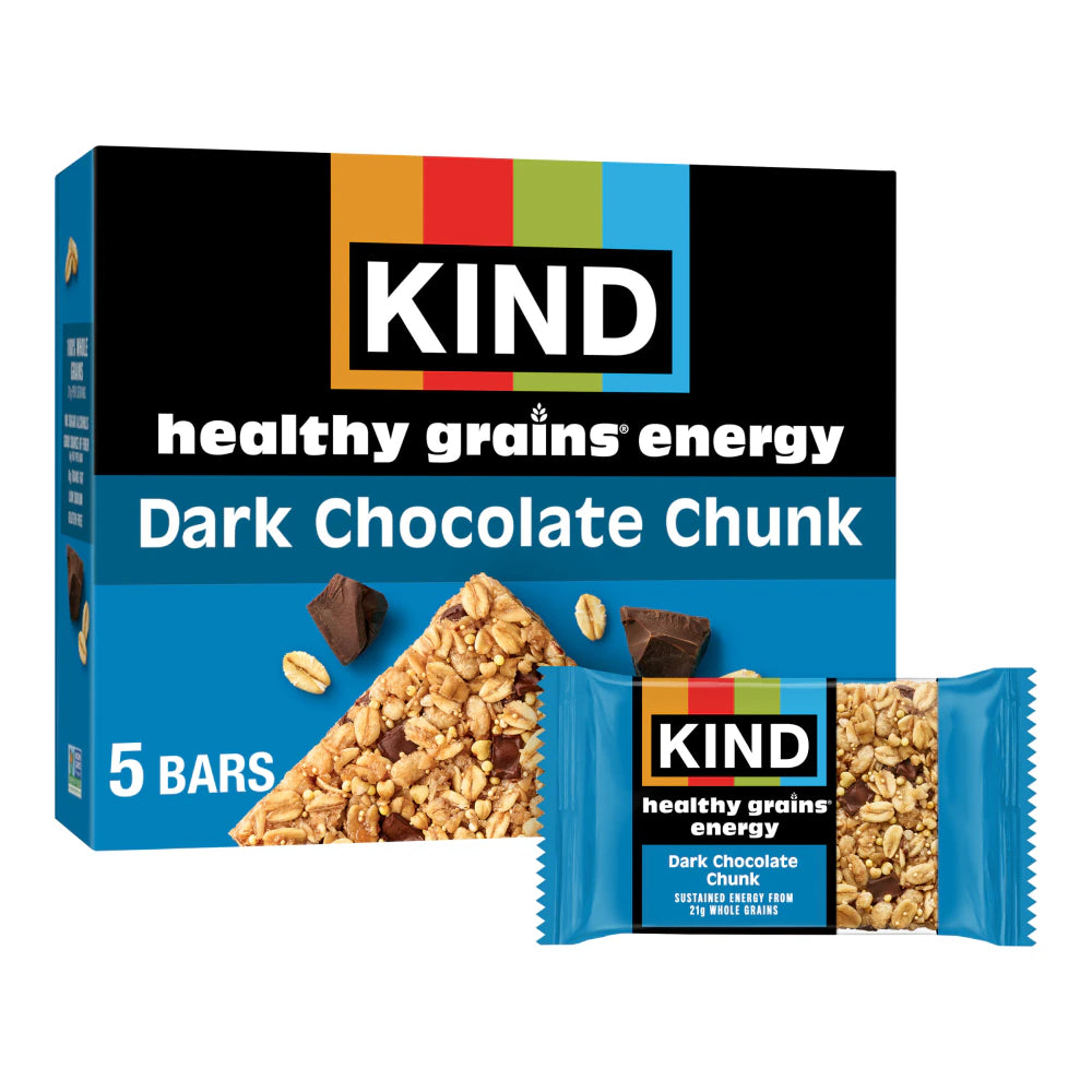 KIND Dark Chocolate Chunk Healthy Grains Energy Bars 5 Ct