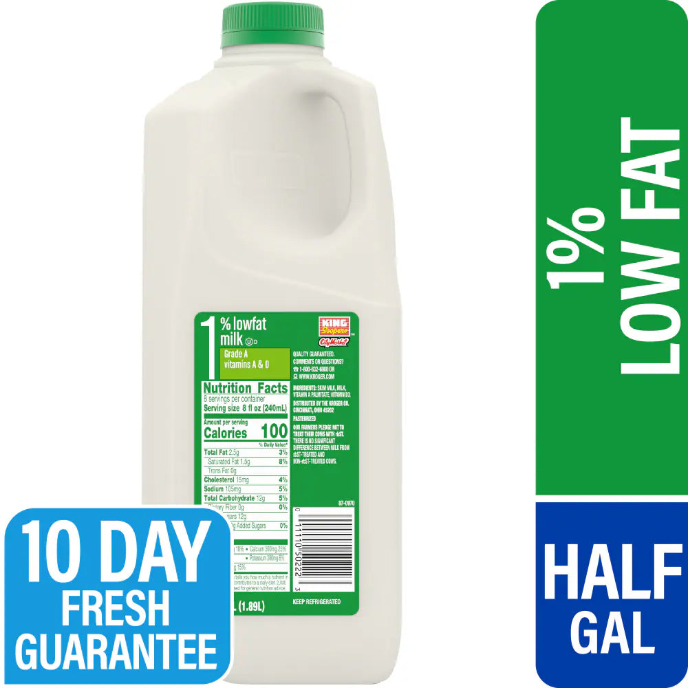 King Soopers® City Market® 1% Lowfat Milk Half Gallon