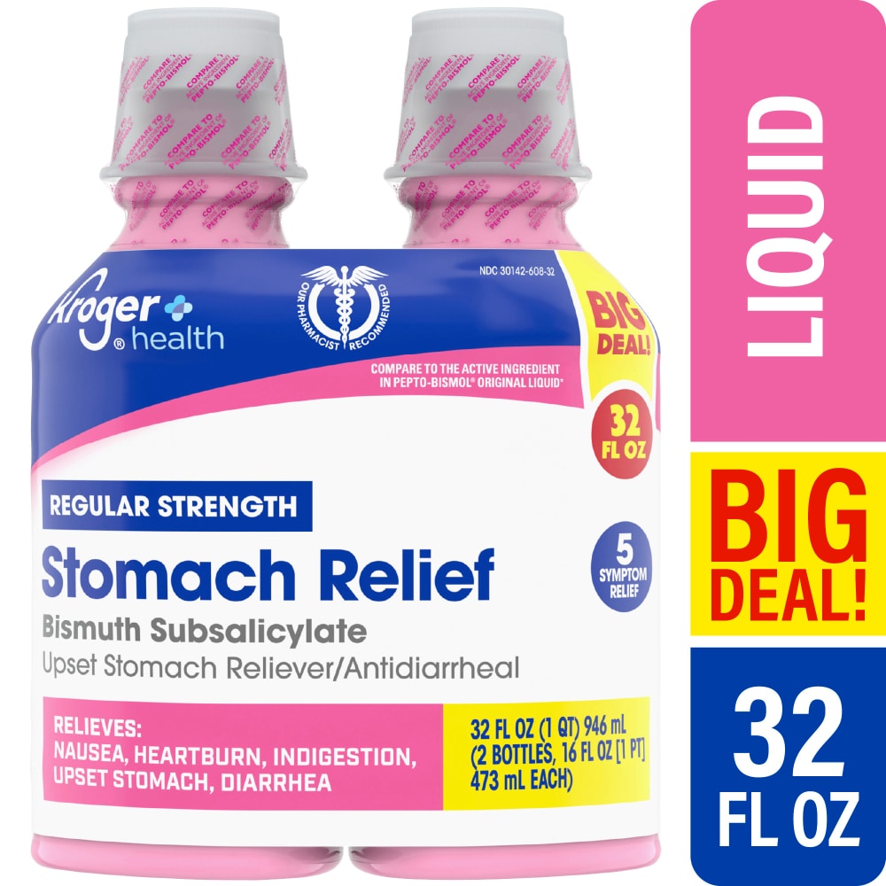 Kroger® Regular Strength Stomach Relief Bismuth Subsalicylate Liquid BIG DEAL!