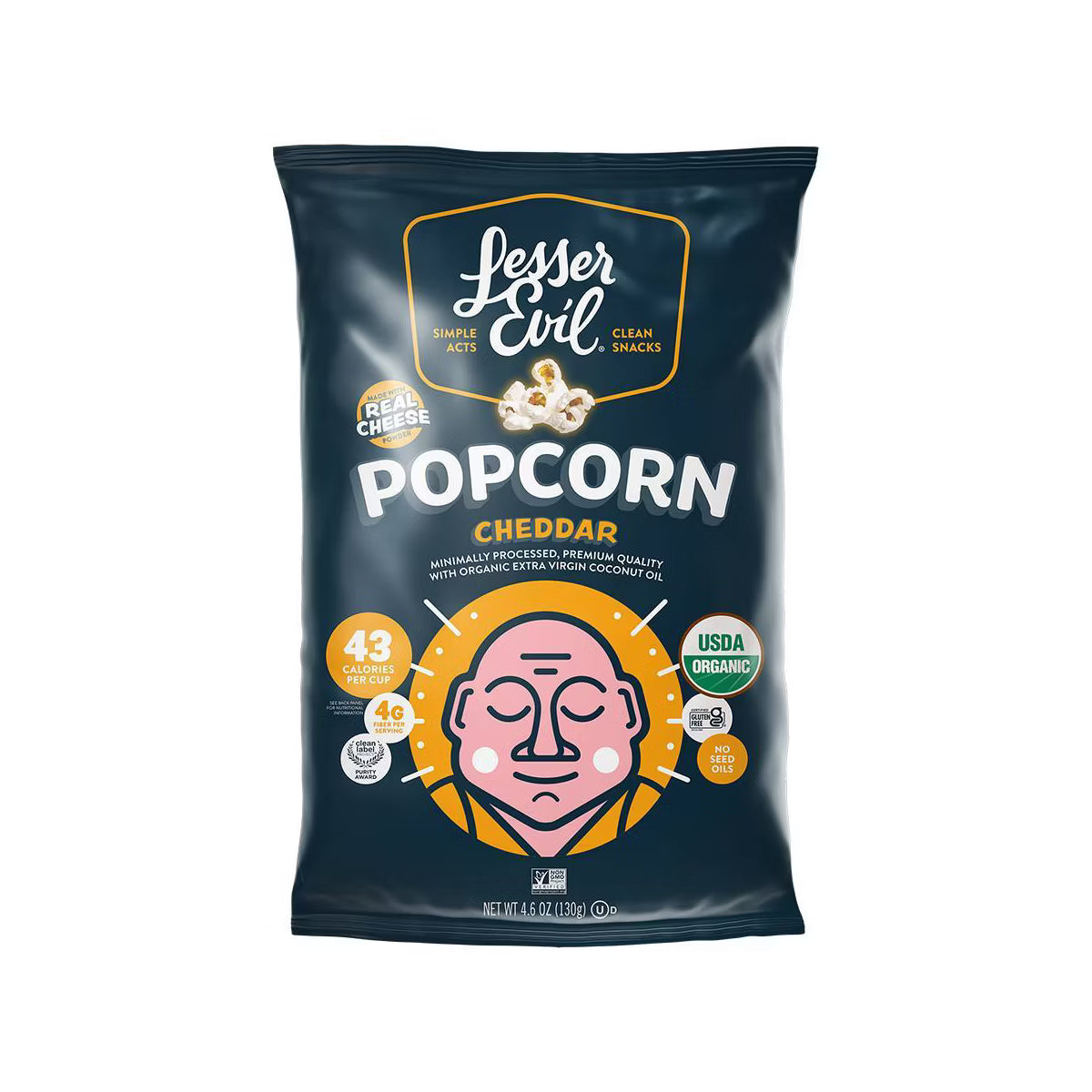 LesserEvil® Real Organic Cheddar Popcorn