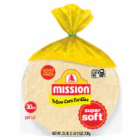 Mission Street Taco Size White Corn Tortillas 25 Ct