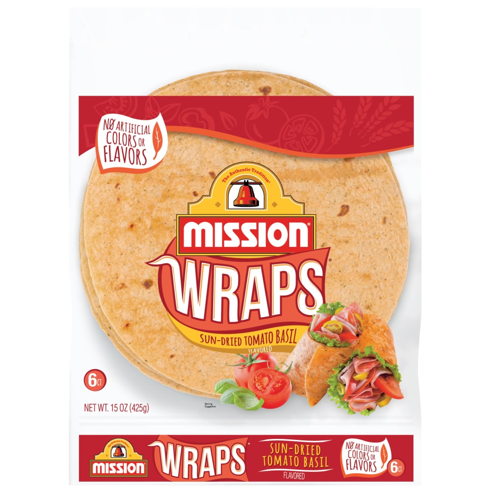 Mission Wraps Garden Spinach 6 Ct