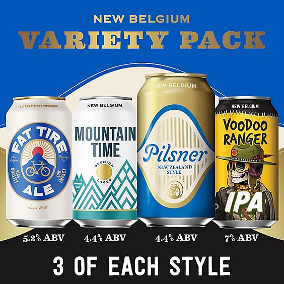 New Belgium® Variety Pack Craft Beer 12 Pk