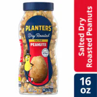 PLANTERS Zero Trans Fat Salted Whole Dry Roasted Peanuts 16 Oz