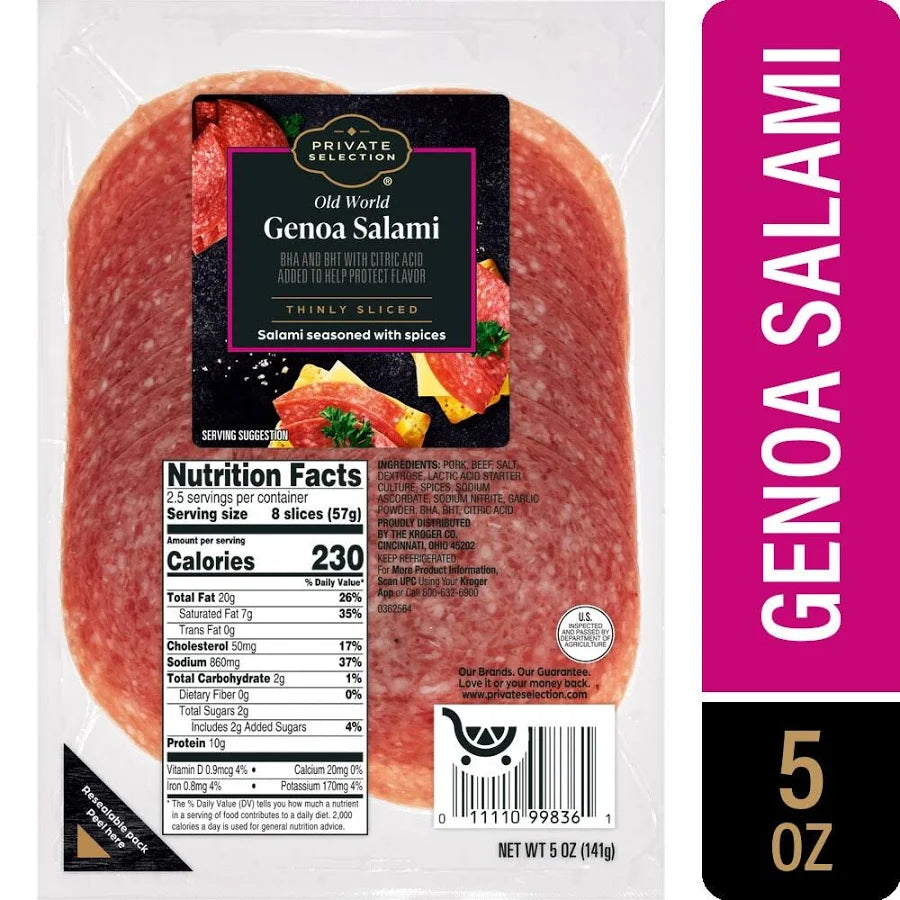 Private Selection® Genoa Salami Deli Sliced 5 Oz