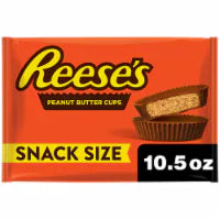 REESE'S Milk Chocolate Snack Size Peanut Butter Cups Candy Bag 10.5 Oz