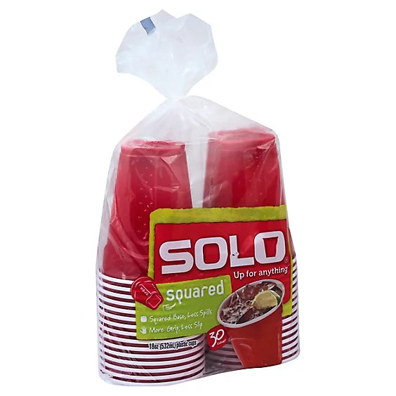Solo® Grips Squared® Cups 30 Ct