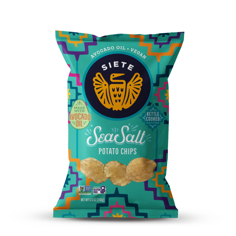 Siete Sea Salt Kettle Cooked Potato Chips 5.5 Oz