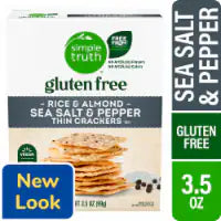 Simple Truth® Gluten Free Sea Salt & Pepper Almond Crisps Crackers