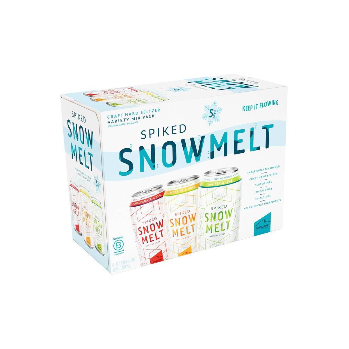 Spiked Snowmelt Seltzer Hard Seltzer Variety Pack 12 Pk