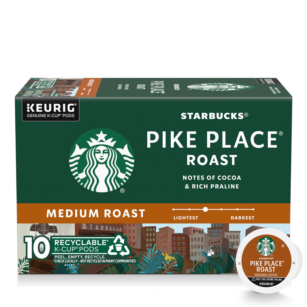 Starbucks Pike Place Roast Medium Roast  K-Cup Coffee Pods 10ct.