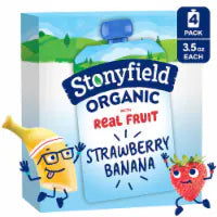 Stonyfield Organic Kids Reduced Fat Yogurt Tubes, Strawberry 8 Ct