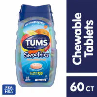TUMS Smoothies Assorted Fruit Chewable Antacid Tablets