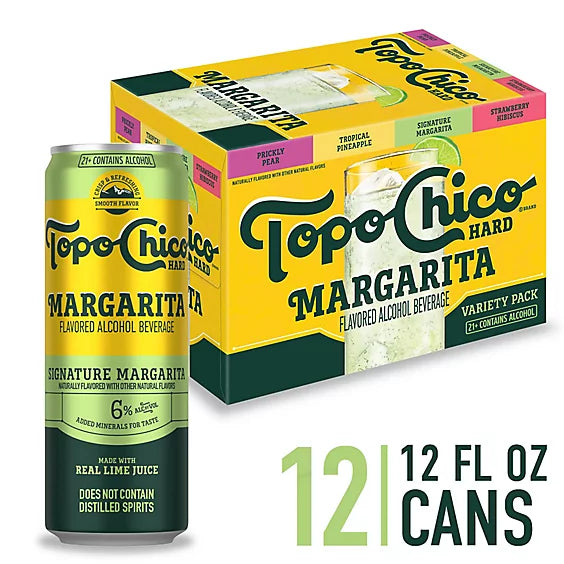 Topo Chico Hard Margarita Flavored Alcohol Beverage Variety Pack 12 Pk
