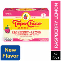 Topo Chico Sabores Raspberry with Lemon Sparkling Water Cans 8 Pk