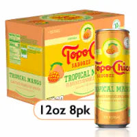 Topo Chico Sabores Raspberry with Lemon Sparkling Water Cans 8 Pk