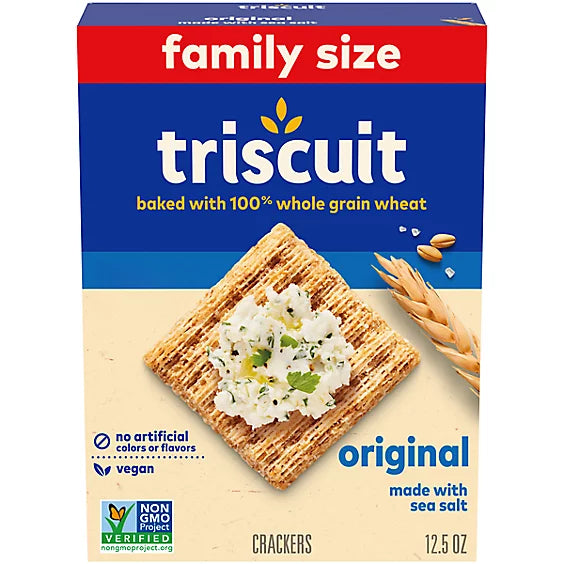 Triscuit Original Whole Grain Wheat Vegan Crackers 8.5 Oz