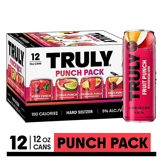 Truly Hard Seltzer Punch Variety Pack Cans - 12-12 Fl. Oz.