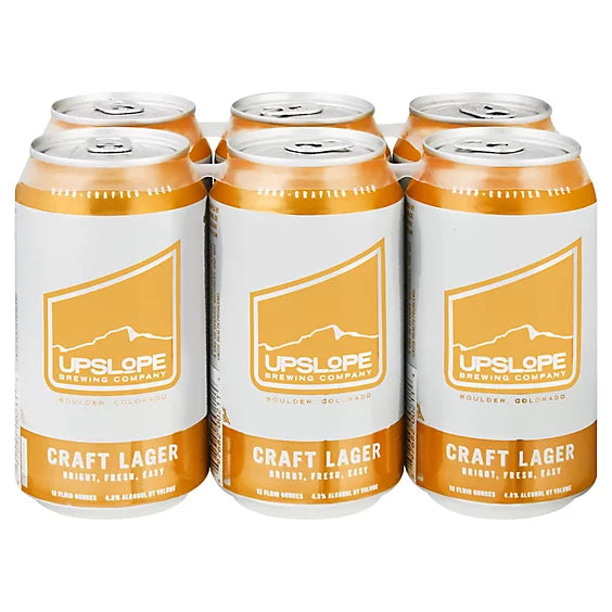Upslope Craft Lager Beer Cans 6 Pk
