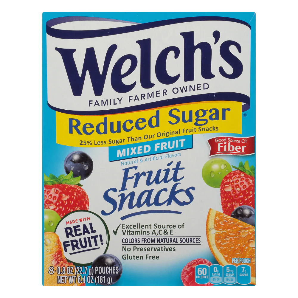 Welch's® Reduced Sugar Mixed Fruit Fruit Snacks 8 Ct