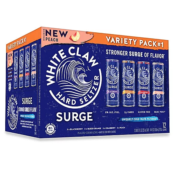 White Claw Surge Variety Pack Hard Seltzer 12 Pk