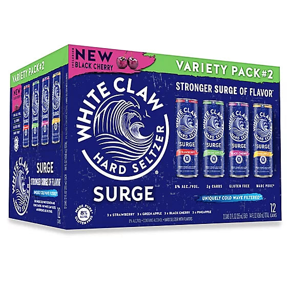 White Claw Surge Variety Pack Hard Seltzer 12 Pk