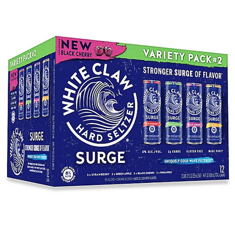 White Claw Surge Variety Pack Hard Seltzer 12 Pk