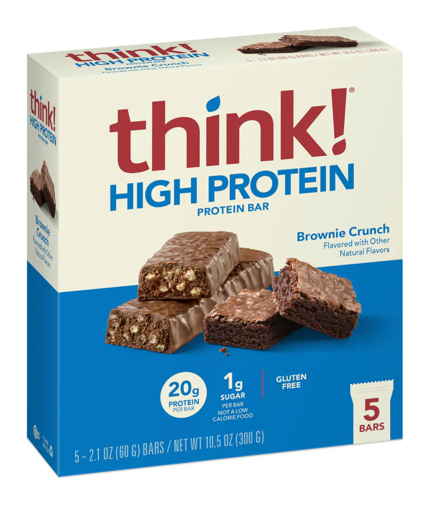 think! High Protein Bars, Chunky Peanut Butter, 5 Count
